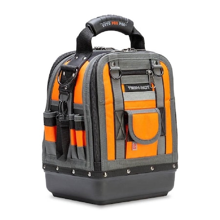 Veto Pro Pac Tool Bag, Tech Compact/Tall Hi-Viz Orange Tool Bag, Orange Tech MCT Hi-Viz Orange